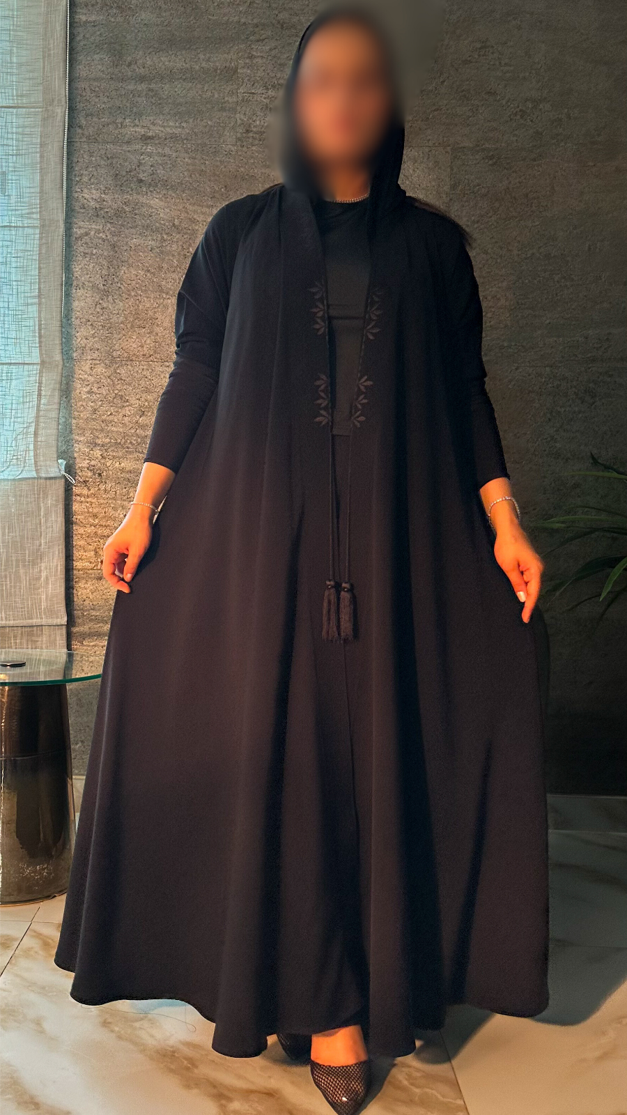 عباية كم فرنسي ستريتش — A8